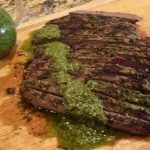 Grilled Skirt Steak with Minted Chimichurri